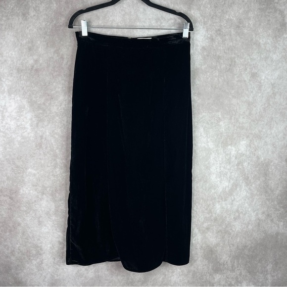 & Other Stories Dresses & Skirts - & Other Stories Velvet Thigh High Slit Midi Skirt In Black Women's Size US 10